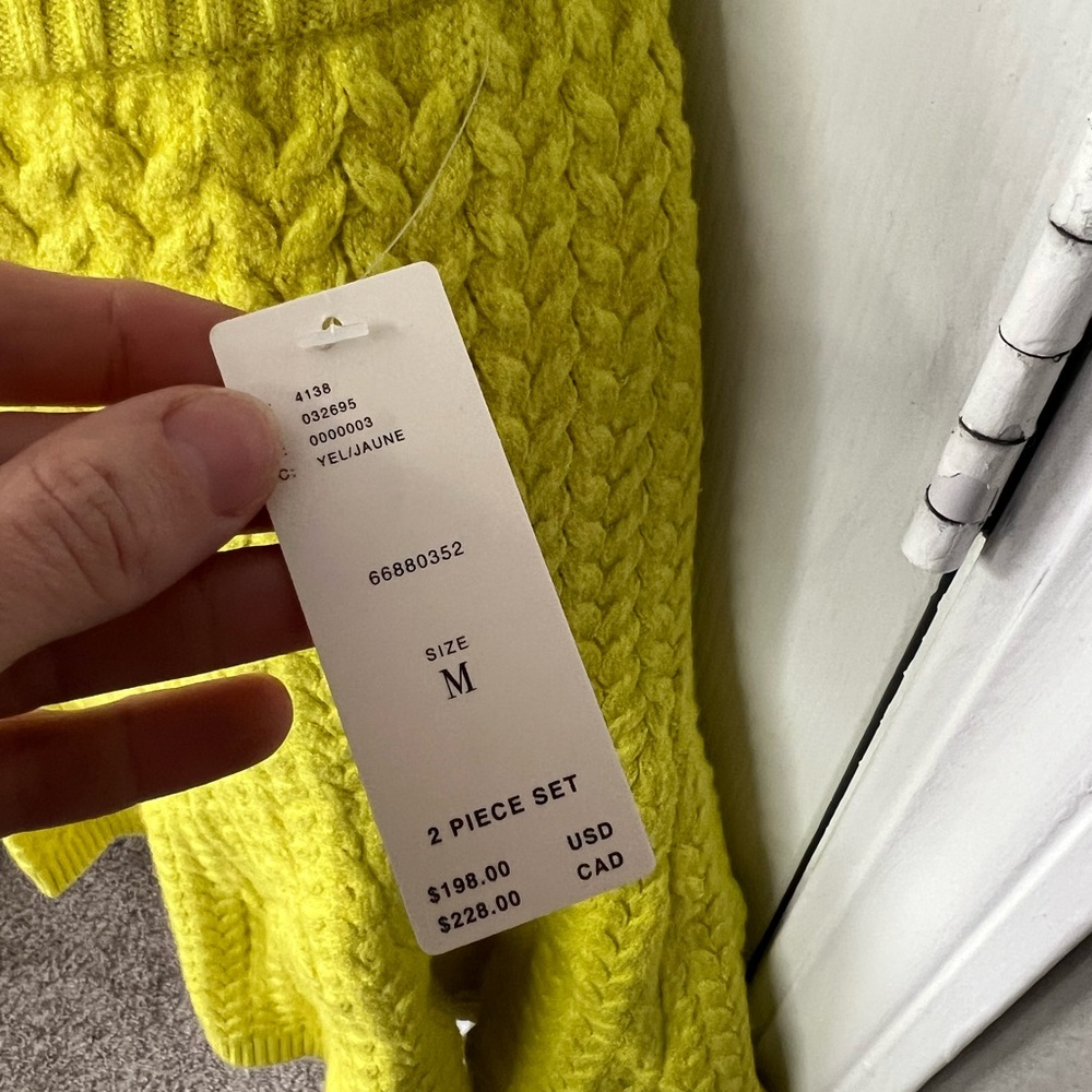 Maeve Yellow Green Knit Skirt Size medium NWT - Picture 3 of 6